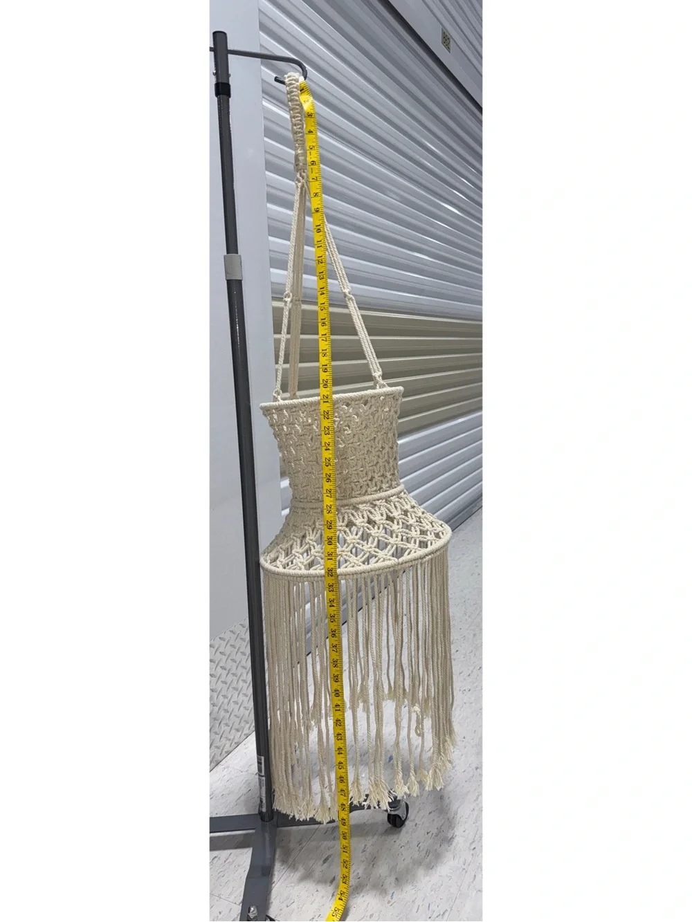 Boho Handwoven Macrame Pendant Light Shade & Tiered Fringe Chandelier